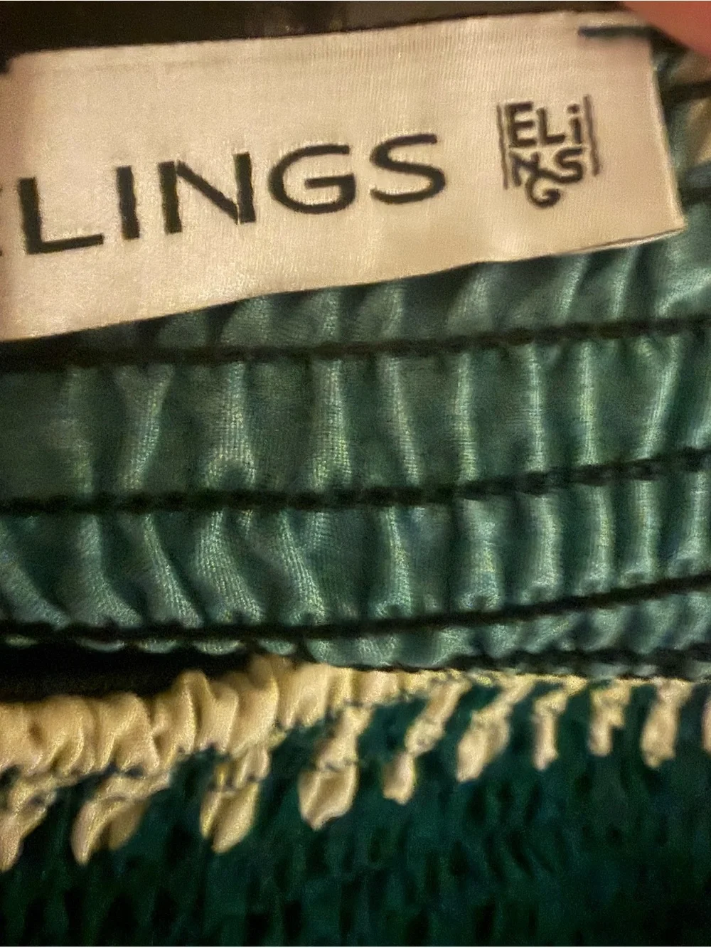 🐿️-Jumpsuit -Geo design Emerald Green & White -New- Boutique - Picture 5 of 5